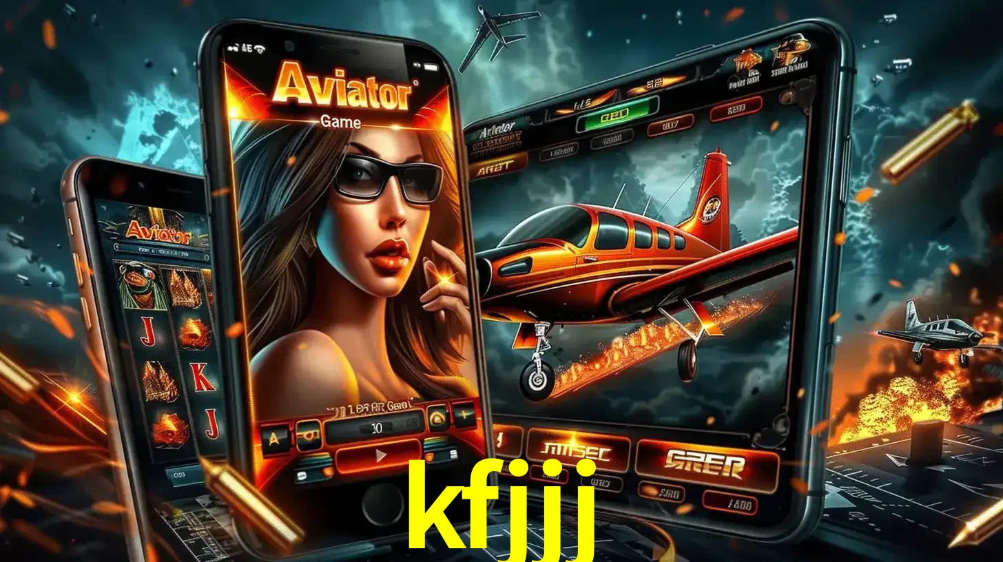 O popular jogo de apostas Aviator exibido em vários celulares e tablets, mostrando a interface emocionante e a ação de voo disponíveis para jogar agora no kfjjj.